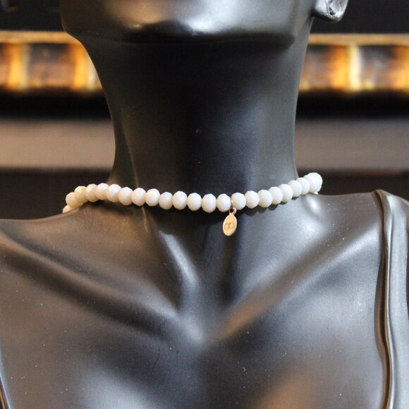 dP Doug Paulus Faceted Moonstone Rhinestone Stretch Necklace - Picture 4 of 8